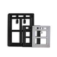 HKM-6008765 Pet Screen Door for Small Dogs - Durable Plastic Design, Black or White, Easy Install, Large Size