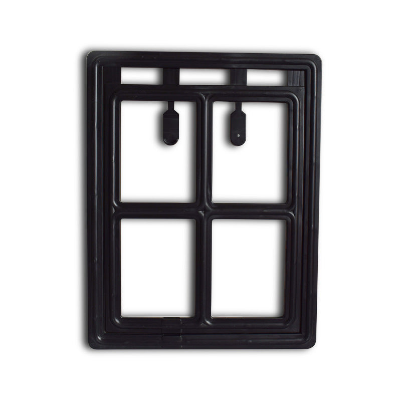 HKM-6008765 Pet Screen Door for Small Dogs - Durable Plastic Design, Black or White, Easy Install, Large Size