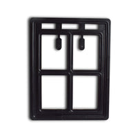HKM-6008765 Pet Screen Door for Small Dogs - Durable Plastic Design, Black or White, Easy Install, Large Size