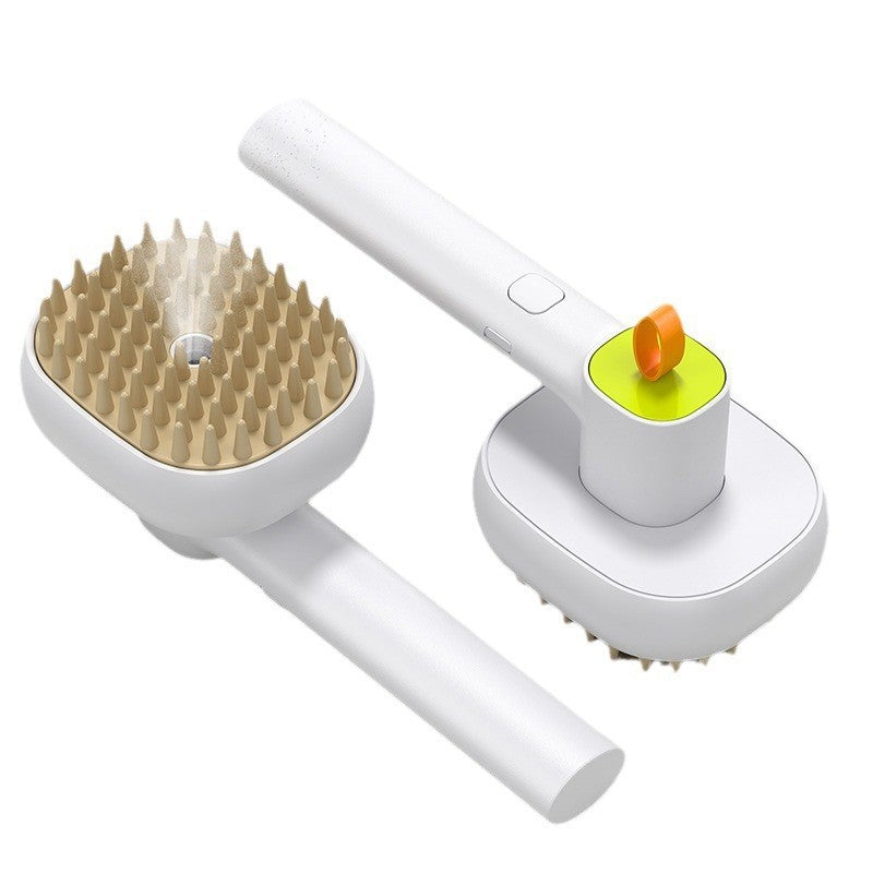 HKM-6008893 Electric Pet Comb with Spray for Cats and Dogs, Soft Tooth Design, ABS Construction, 17.7x7.2x8.7cm