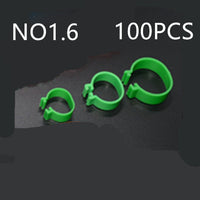 HKM-6009149 Colorful Open Ring Poultry Foot Rings - 100 PCS, 16mm Diameter for Chicken Farms