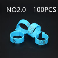 HKM-6009149 Colorful Open Ring Poultry Foot Rings - 100 PCS, 16mm Diameter for Chicken Farms