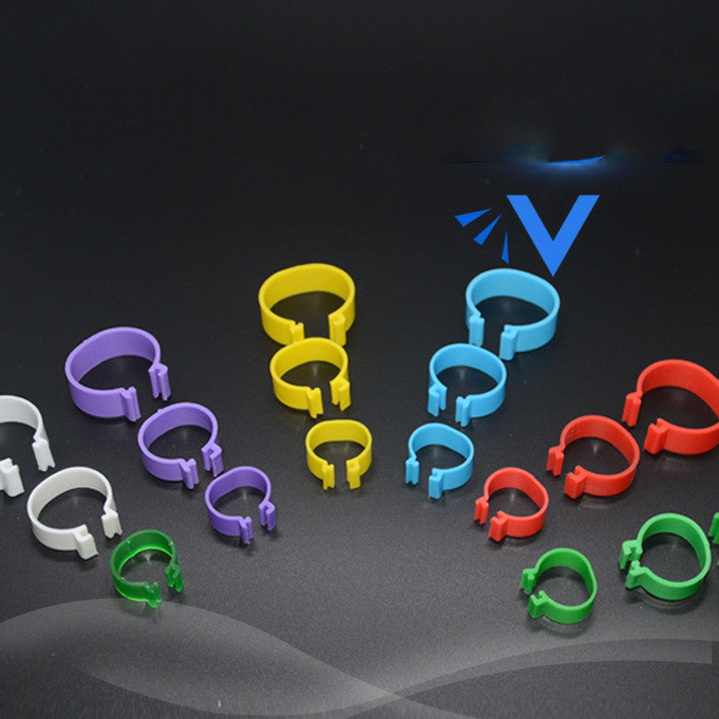 HKM-6009149 Colorful Open Ring Poultry Foot Rings - 100 PCS, 16mm Diameter for Chicken Farms