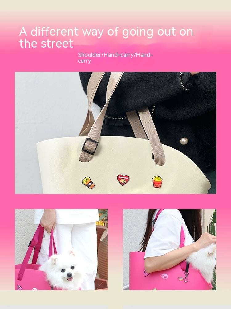 HKM-6009533 Portable Lightweight Pet Shoulder Bag for Cats and Dogs - Large Capacity, Soft EVA Material