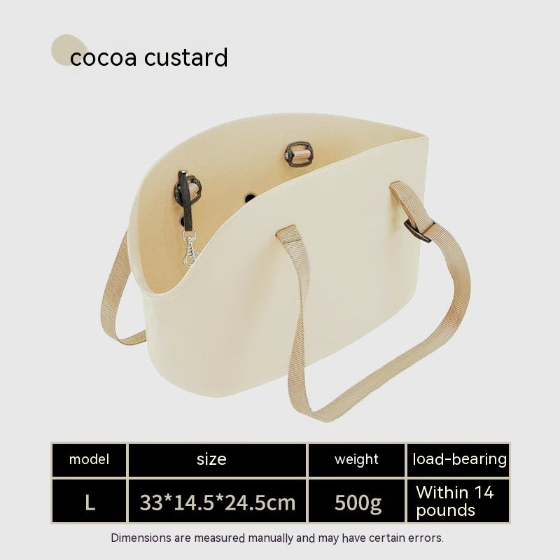 HKM-6009533 Portable Lightweight Pet Shoulder Bag for Cats and Dogs - Large Capacity, Soft EVA Material