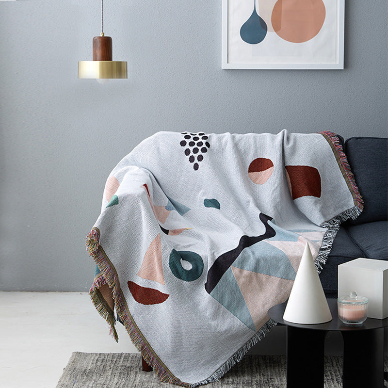 HKM-600979 Multifunctional Cotton-Blend Sofa Towel for Single, Two-Seater, and Three-Seater Sofas