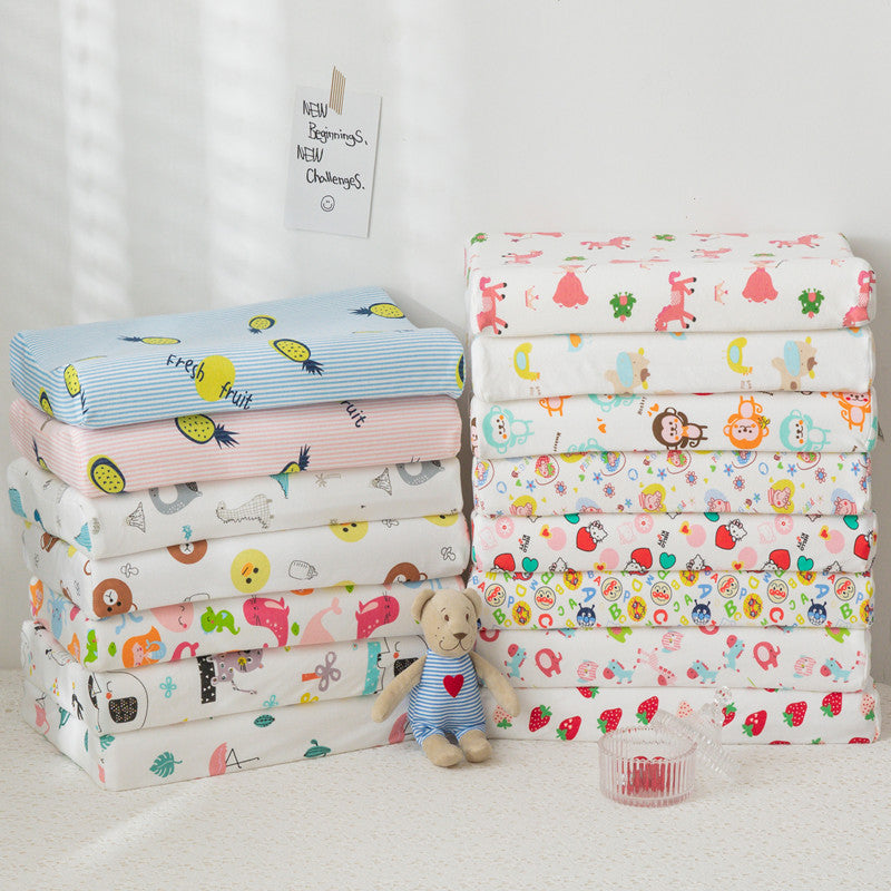 HKM-601043 Natural Latex Pillow for Children - Soft Cotton Cover, Rectangle Shape, 44x27cm & 50x30cm Variants, Multiple Fun Designs