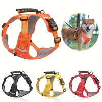 HKM-6012349 Adjustable Dog Chest Harness with Traction Rope - Available in Multiple Colors