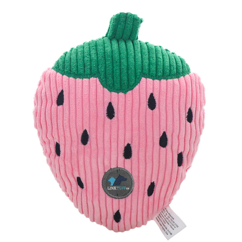 HKM-6012733 Durable Plush Pet Toy for Dogs - Assorted Fruit Shapes Including Carrot, Cactus, Watermelon and More