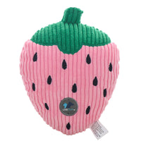 HKM-6012733 Durable Plush Pet Toy for Dogs - Assorted Fruit Shapes Including Carrot, Cactus, Watermelon and More