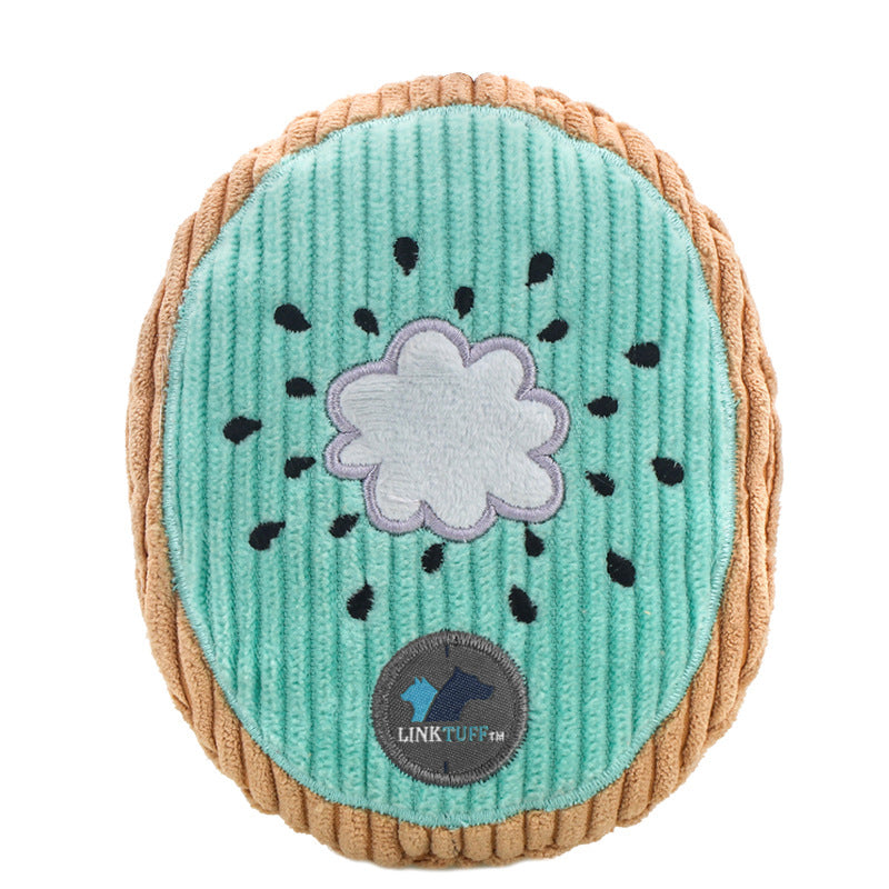 HKM-6012733 Durable Plush Pet Toy for Dogs - Assorted Fruit Shapes Including Carrot, Cactus, Watermelon and More
