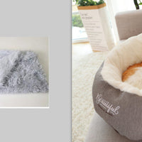 HKM-6013117 Cozy Cotton Puppy Sleeping Bag Bed - Soft Warming Cushion for Small Dogs