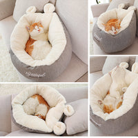 HKM-6013117 Cozy Cotton Puppy Sleeping Bag Bed - Soft Warming Cushion for Small Dogs