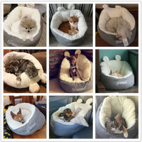 HKM-6013117 Cozy Cotton Puppy Sleeping Bag Bed - Soft Warming Cushion for Small Dogs