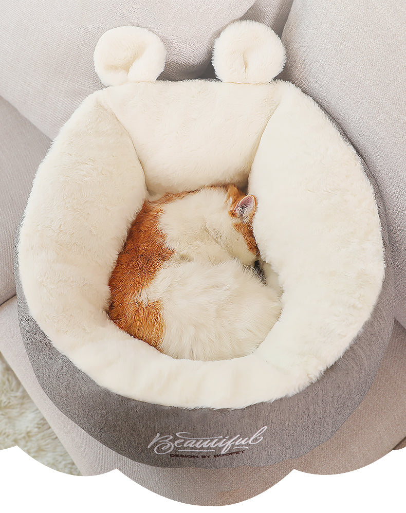 HKM-6013117 Cozy Cotton Puppy Sleeping Bag Bed - Soft Warming Cushion for Small Dogs