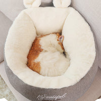 HKM-6013117 Cozy Cotton Puppy Sleeping Bag Bed - Soft Warming Cushion for Small Dogs