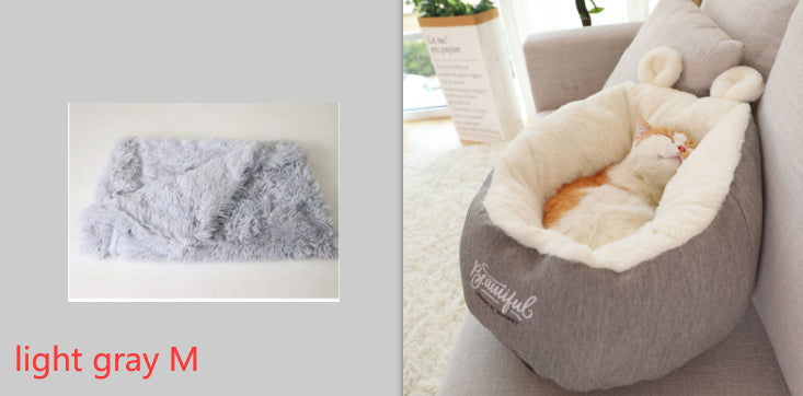 HKM-6013117 Cozy Cotton Puppy Sleeping Bag Bed - Soft Warming Cushion for Small Dogs