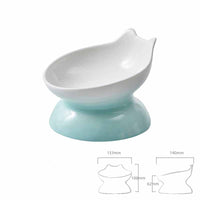 HKM-6013245 Modern Ceramic High-Foot Cat and Small Dog Bowl in Various Colors