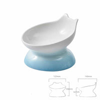 HKM-6013245 Modern Ceramic High-Foot Cat and Small Dog Bowl in Various Colors