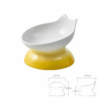 HKM-6013245 Modern Ceramic High-Foot Cat and Small Dog Bowl in Various Colors