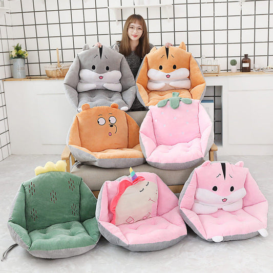 HKM-601363 Cactus Hamster Cartoon Cushion - Plush PP Cotton Filling, Various Colors and Designs, 40x40x60CM