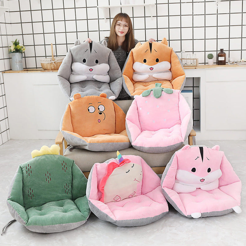 HKM-601363 Cactus Hamster Cartoon Cushion - Plush PP Cotton Filling, Various Colors and Designs, 40x40x60CM