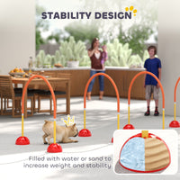 HKM-6013885 4-Piece Adjustable Dog Agility Equipment Set with Carry Bag - Portable and Easy to Assemble