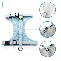 HKM-6014525 Japanese Style Cat Chest Harness with Traction Rope - Durable Polyester, Available in S, M, L Sizes