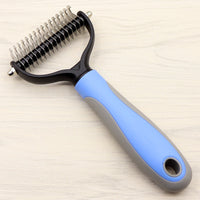 HKM-6014653 Long-Haired Dog Knotted Comb with Double-Sided Stainless Steel Blades - Small & Large Sizes Available