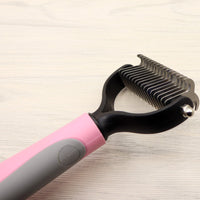 HKM-6014653 Long-Haired Dog Knotted Comb with Double-Sided Stainless Steel Blades - Small & Large Sizes Available