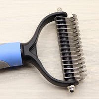 HKM-6014653 Long-Haired Dog Knotted Comb with Double-Sided Stainless Steel Blades - Small & Large Sizes Available