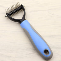 HKM-6014653 Long-Haired Dog Knotted Comb with Double-Sided Stainless Steel Blades - Small & Large Sizes Available