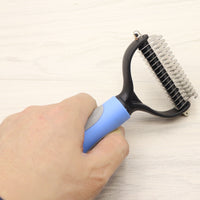 HKM-6014653 Long-Haired Dog Knotted Comb with Double-Sided Stainless Steel Blades - Small & Large Sizes Available