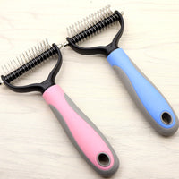 HKM-6014653 Long-Haired Dog Knotted Comb with Double-Sided Stainless Steel Blades - Small & Large Sizes Available
