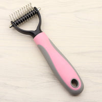 HKM-6014653 Long-Haired Dog Knotted Comb with Double-Sided Stainless Steel Blades - Small & Large Sizes Available