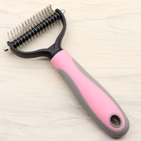 HKM-6014653 Long-Haired Dog Knotted Comb with Double-Sided Stainless Steel Blades - Small & Large Sizes Available