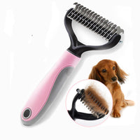 HKM-6014653 Long-Haired Dog Knotted Comb with Double-Sided Stainless Steel Blades - Small & Large Sizes Available