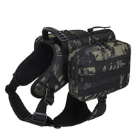 HKM-6015293 Medium to Large Dog Walking Snack Pack - Solid Color Oxford Cloth Pet Bag, Available in Black, Red, Khaki, Dark Night Camouflage