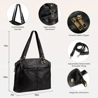 HKM-601683 Stylish PU Leather Tote Bag for Women - Large Capacity Shoulder Handbag for Office and Daily Use