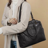 HKM-601683 Stylish PU Leather Tote Bag for Women - Large Capacity Shoulder Handbag for Office and Daily Use
