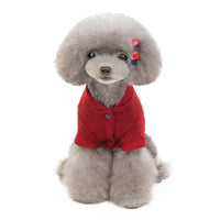 HKM-6017213 Casual Knit Sweatshirt for Pets in Green, Wine Red, and Blue - Various Sizes Available