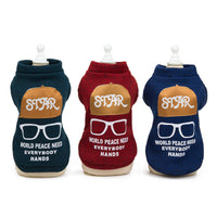 HKM-6017213 Casual Knit Sweatshirt for Pets in Green, Wine Red, and Blue - Various Sizes Available