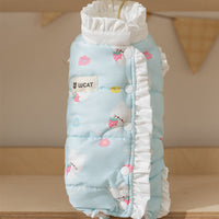 HKM-6017597 Cozy Fleece Jumpsuit for Dogs and Cats - Warm Autumn and Winter Wear with Cute Animal Patterns