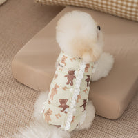 HKM-6017597 Cozy Fleece Jumpsuit for Dogs and Cats - Warm Autumn and Winter Wear with Cute Animal Patterns