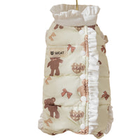 HKM-6017597 Cozy Fleece Jumpsuit for Dogs and Cats - Warm Autumn and Winter Wear with Cute Animal Patterns