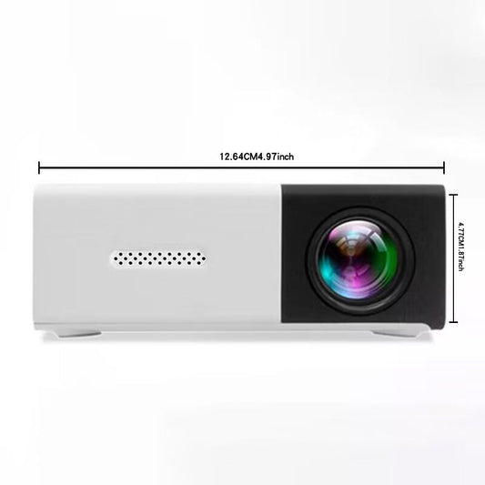 HKM-601811 Mini Portable Projector YG300 - 1080p HD Resolution, Compact Design in Yellow, Blue, and Black