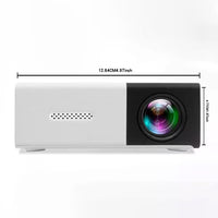 HKM-601811 Mini Portable Projector YG300 - 1080p HD Resolution, Compact Design in Yellow, Blue, and Black