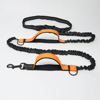 HKM-6018621 Reflective Elastic Dog Leash with Adjustable Belt and Pocket for Hands-Free Control