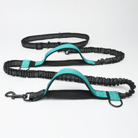 HKM-6018621 Reflective Elastic Dog Leash with Adjustable Belt and Pocket for Hands-Free Control