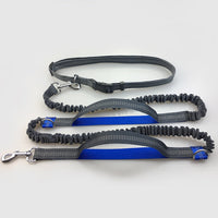 HKM-6018621 Reflective Elastic Dog Leash with Adjustable Belt and Pocket for Hands-Free Control